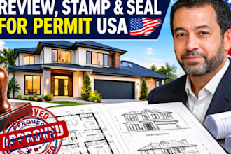 review and stamped architectural permit drawings and city permit plans