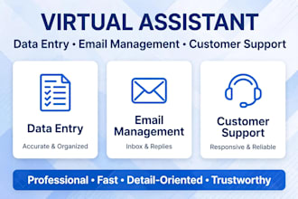 be your reliable virtual assistant for data entry customer support
