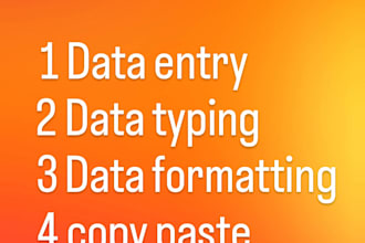 do typing and data entry