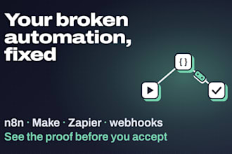 fix your broken n8n, make or zapier automation and test it on sample data