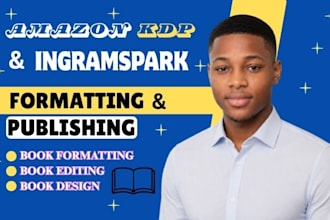 do book formatting for amazon KDP book publishing and ingramspark publishing