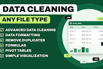 clean, merge, format your dataset