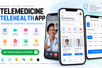 develop telemedicine telehealth doctor booking patient and healthcare mobile app