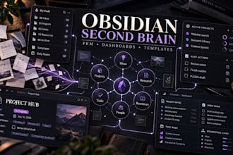 build custom obsidian vault second brain pkm dashboard templates and workflow