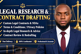do comprehensive legal research and contract drafting