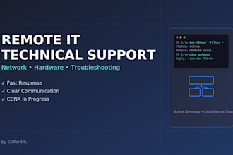 provide remote IT technical support and network troubleshooting