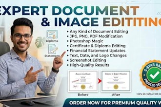 edit documents, text replace and clean scanned files in ps