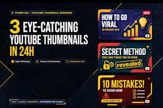 design 3 eye catching youtube