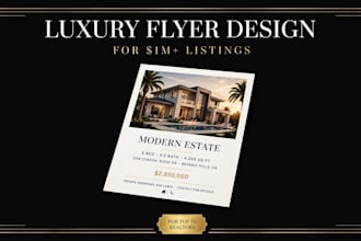 design luxury real estate flyers and brochures