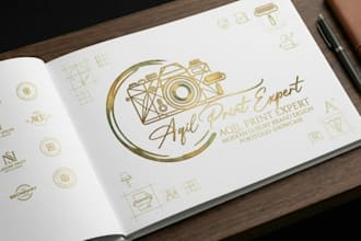 design modern cursive signature logo with branding stationery