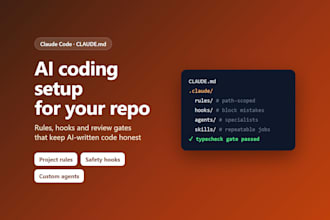 set up claude code for your repo with rules hooks and agents
