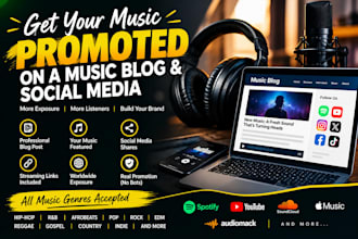 promotion your music on a music blog and social media