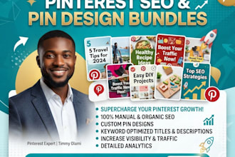 design professional pinterest pins with SEO titles