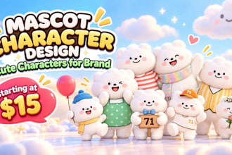 design a cute mascot character for your business
