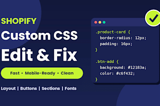 customize, fix and style your shopify store with custom CSS