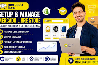 setup mercado libre shopify migration optimize product listings store manager