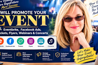 promote your event with flyers, eventbrite, facebook ads, tickets sales