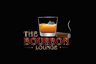 design wonderful classic bourbon lounge logo