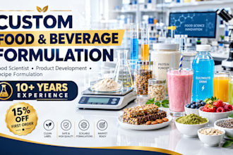formulate custom food and beverage formulation as a food scientist