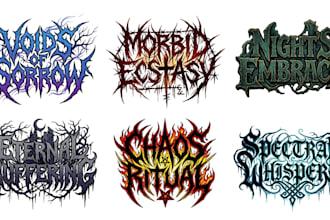 design atmospheric metal, depressive black metal logo