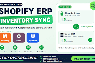 connect shopify to your erp for inventory sync mrpeasy odoo upseller