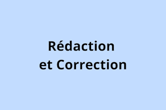 je rédige et corrige vos documents
