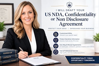 draft US nda, confidentiality or non disclosure agreement