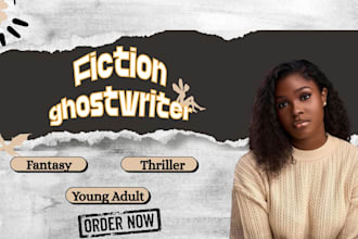 ghostwrite epic fantasy book, young adult novel, short stories ebook ghostwriter