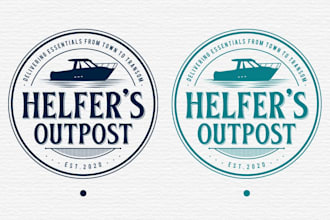 design custom ship boat yacht marine anchor nautical logo and shipping brand