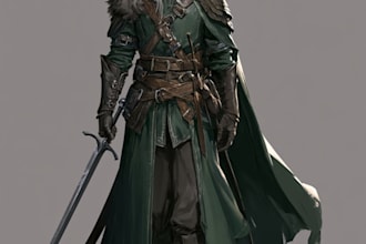 draw dnd character illustration