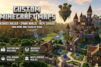 build custom minecraft map, minecraft bedrock builder, spawn world, mcpe server