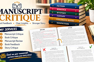 manuscript critique, book critique, beta reader, book feedback, story critique