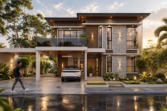 produce 4k architectural exterior renders