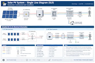 draw a solar single line diagram sld and electrical schematics