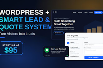 build a lead generation website with quote forms