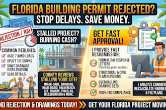 resolve florida permit rejections, fix city rai plan comments and calcs