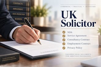 draft your UK nda service agreement or consultancy contract