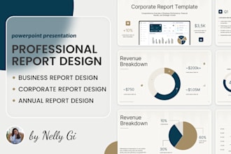 design a professional corporate report in powerpoint