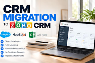 migrate salesforce hubspot excel to zoho CRM without duplicate records