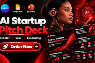 design an ai startup investor pitch deck business presentation ai pitch deck