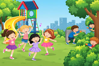 sing and produce children gospel music, kids song, nursery rhymes, jingles intro