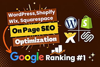 optimize on page SEO for wordpress shopify and wix