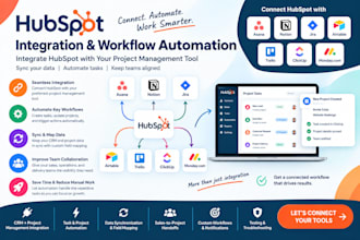 integrate hubspot with asana, notion, jira, airtable, trello, clickup and monday