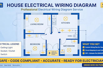 draw professional electrical wiring diagram for house
