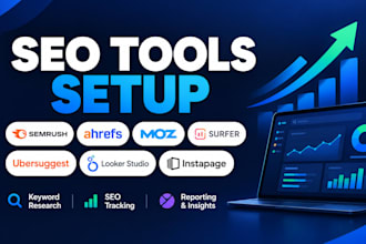 setup semrush ahrefs sufer seo moz pro ubersuggest looker studio instapage