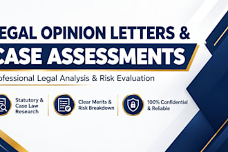 write professional legal opinion letters and case assessments