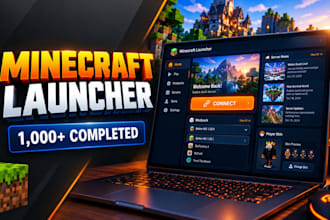 develop a custom minecraft launcher and pvp client for your server