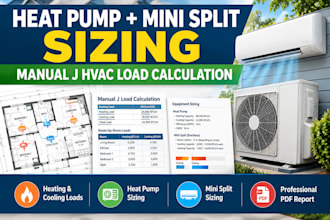 calculate heat pump and mini split hvac sizing with manual j