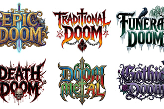 do epic doom, traditional doom, funeral doom and death logo