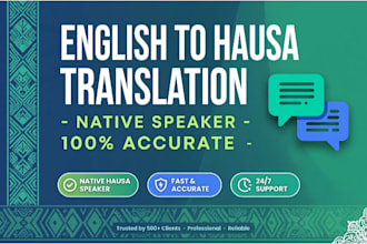 translate english to hausa and hausa to english accurately